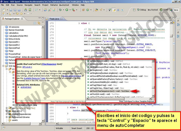 Eclipse, Java, Android