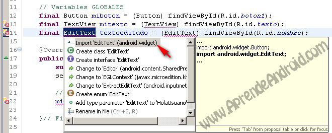 Eclipse, Java, Android
