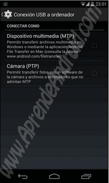 desconectar MTP