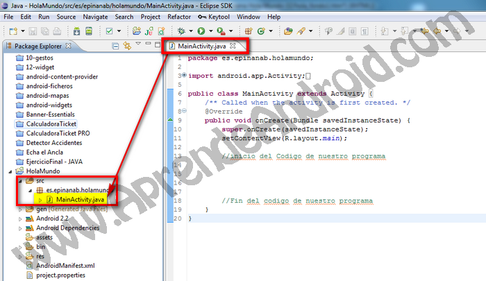 Eclipse, Java, Android