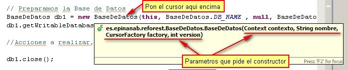 Propiedades, TextView, eclipse