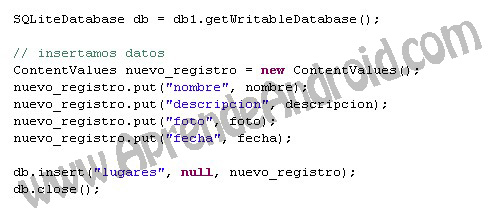 sqlite, insert